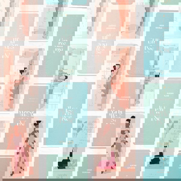 Myga Yoga Pose Cards – 70 Illustrated Yoga & Affirmation Cards