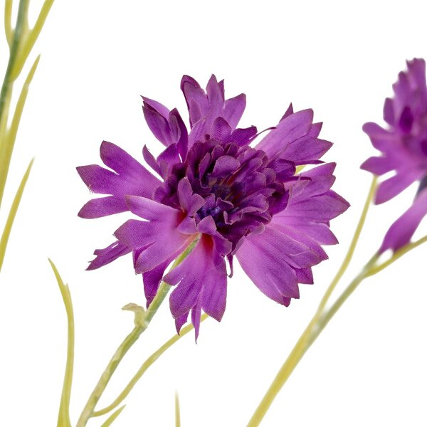 Wyld Haus Set of 3 Artificial Flowers Purple Cornflower Stems