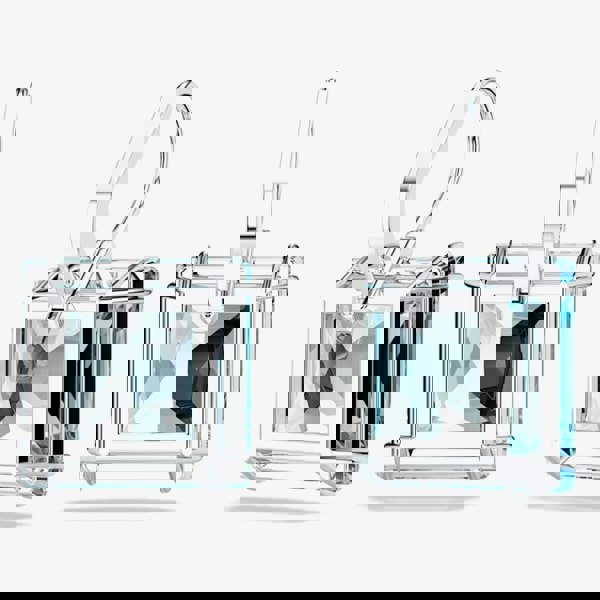 Swarovski Ladies Millenia Blue Square Cut Dropper Earrings 5619472