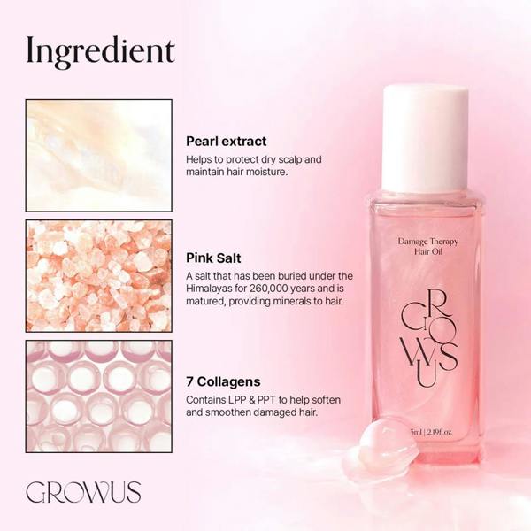 GROWUS Damage Therapy Hair Oil | Atelier De Glow UK