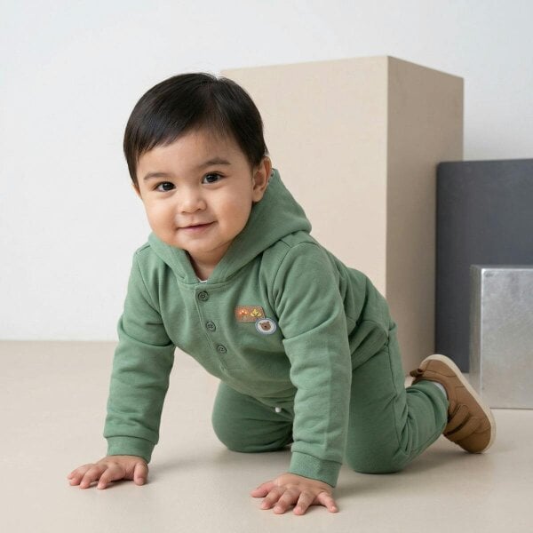 Mini Cuddles Woodland Top & Joggers (Green)
