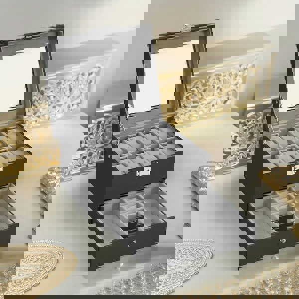 Rafaelo Mobilia 8 Slot Watch Lockable Box Grey