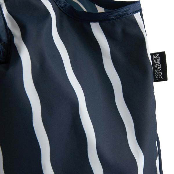 Regatta Wavy Striped Packaway Shopper Bag - Navy/White - 