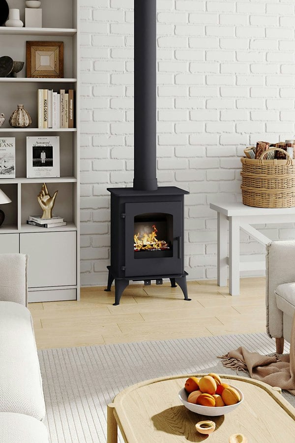 Living and Home Freestanding 5KW High Efficiency Wood Burning Stove Fireplace with Stove Pipe