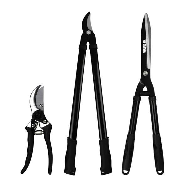 My Garden Outdoor Living My Garden Hedge Shears Pruner Bypass Loppers Set of 3 - Pruning Secateurs Hedging Shear & Tree Loppers with Ultra Sharp Blade