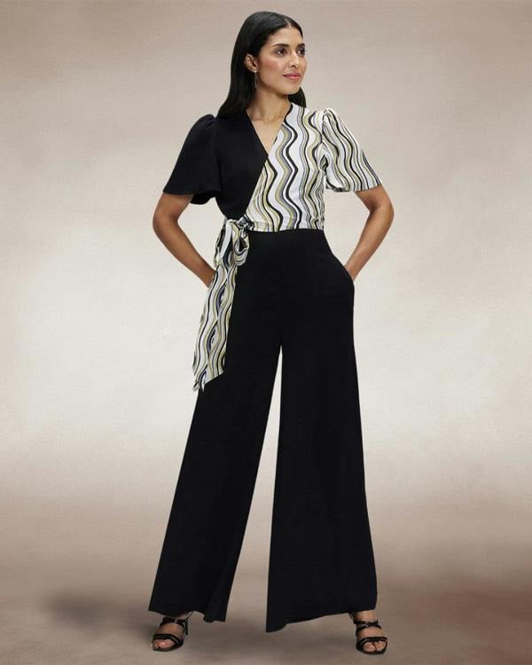HotSquash Overwrap Print Jumpsuit