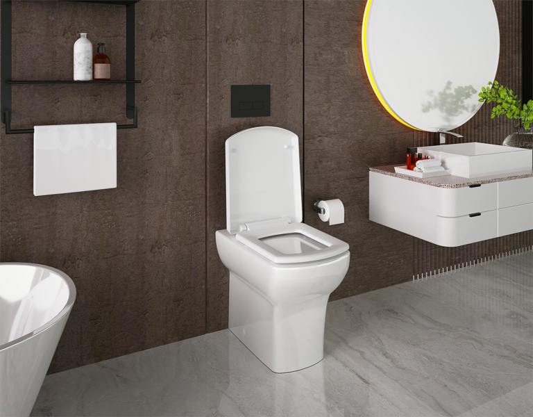 RTS D SMILE 360 Top Fix Slow Close Quick Release Toilet Seat - 360x450mm