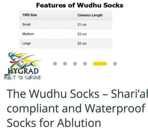 HYGRAD BUILT TO SURVIVE HYGRAD Waterproof Outdoor Socks Muslim Prayer Wudhu Socks Sharia Compliant UK