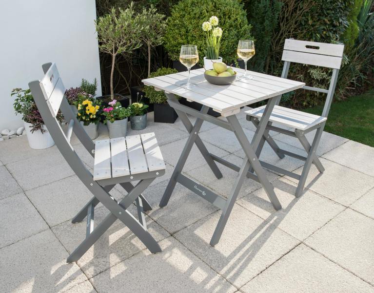 Florenity Grigio Foldable Bistro Set