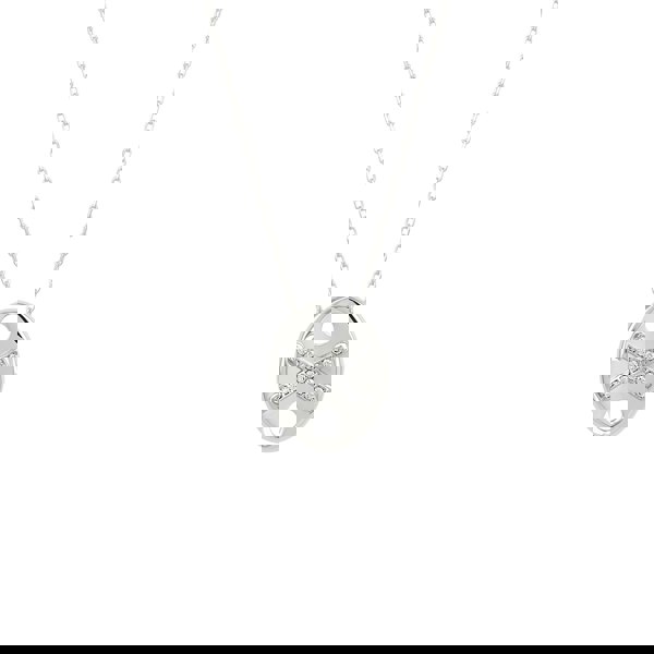 Spero London X Necklace Elyptical Sterling Silver
