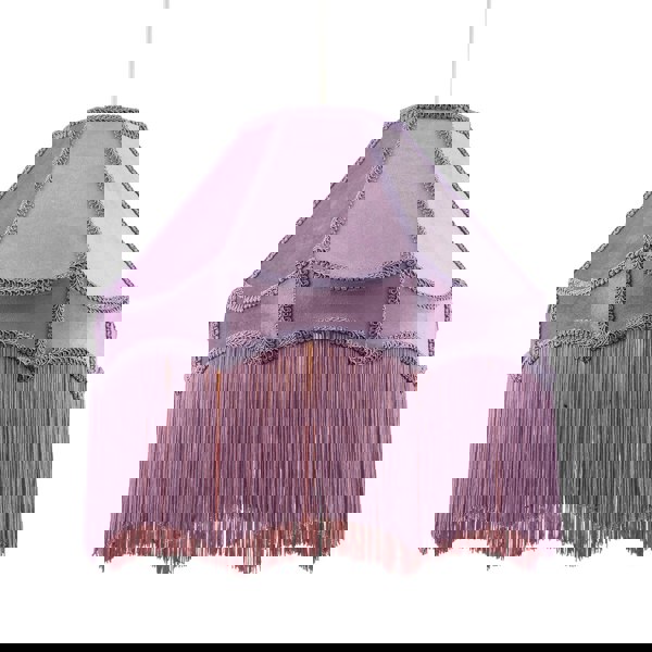 Traditional Victorian Empire 40cm Lamp Shade in Lilac with Tassels Image 5