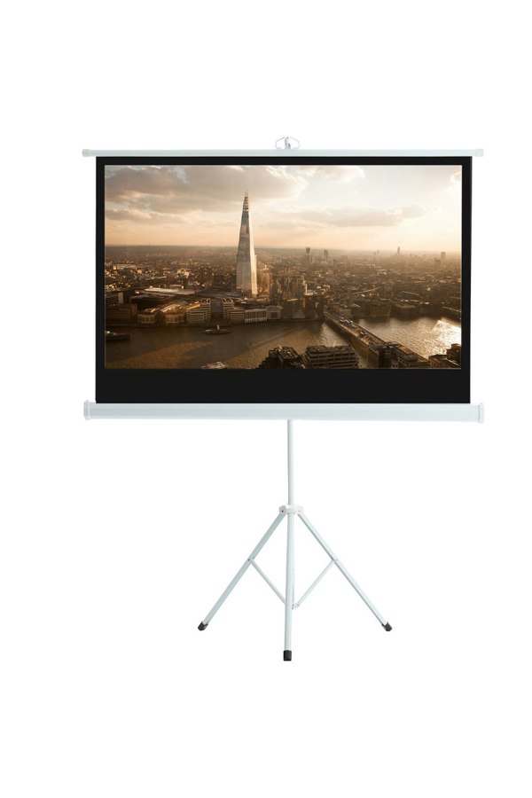 Living and Home 84" Manual Tripod Screen Projector Movie Screen