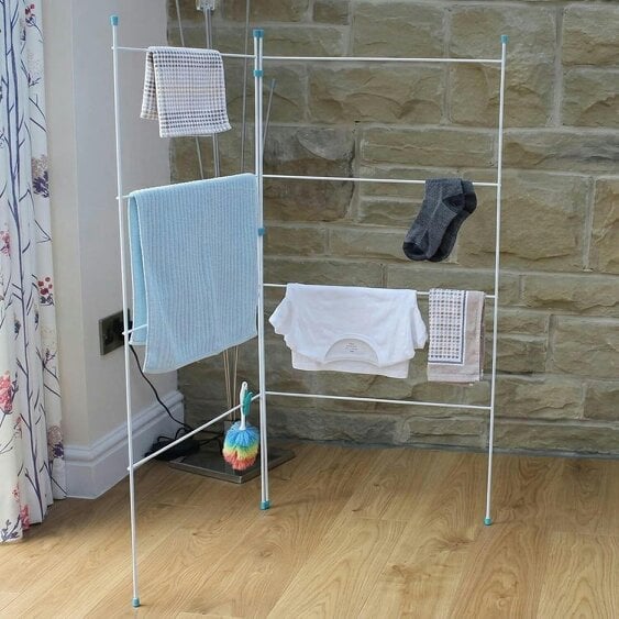 2-Fold Clothes Drying Rack Airer 4M Space Non-Slip