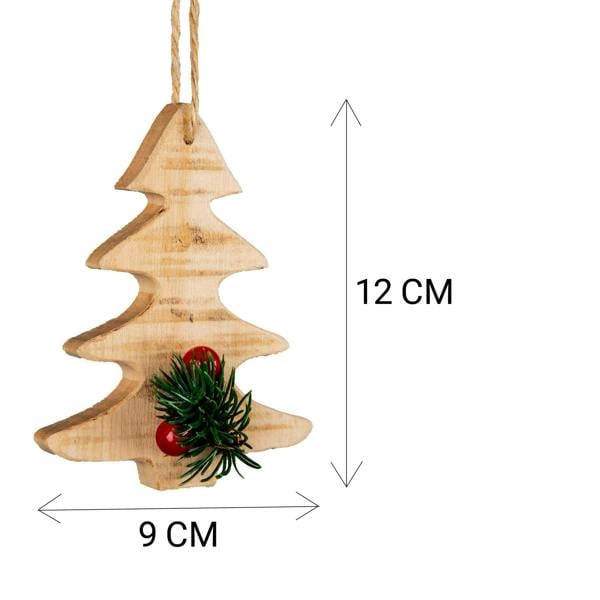 5cm Wooden Craft Xmas Tree Shape Hanging Decoration for Christmas Displays image 5