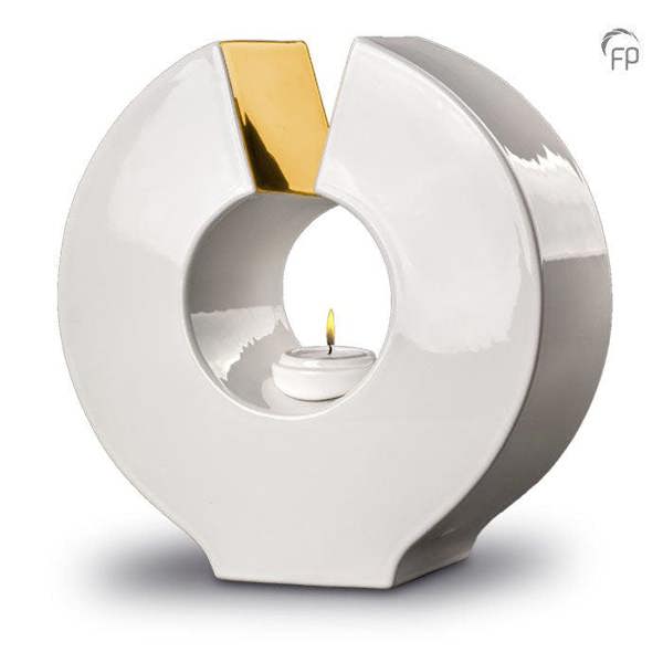Memorials Direct Ceramic Tealight Urn (Silver) - Adult