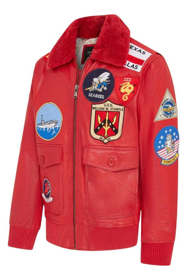 Infinity Leather Mens Top Gun A2 Leather Bomber Jacket-San Diego