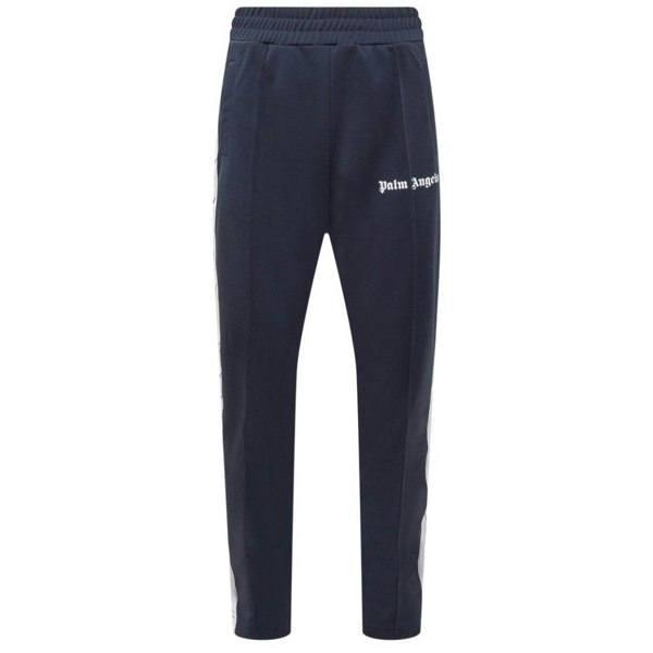 Palm Angels White Striped Classic Navy Blue Track Sweatpants S