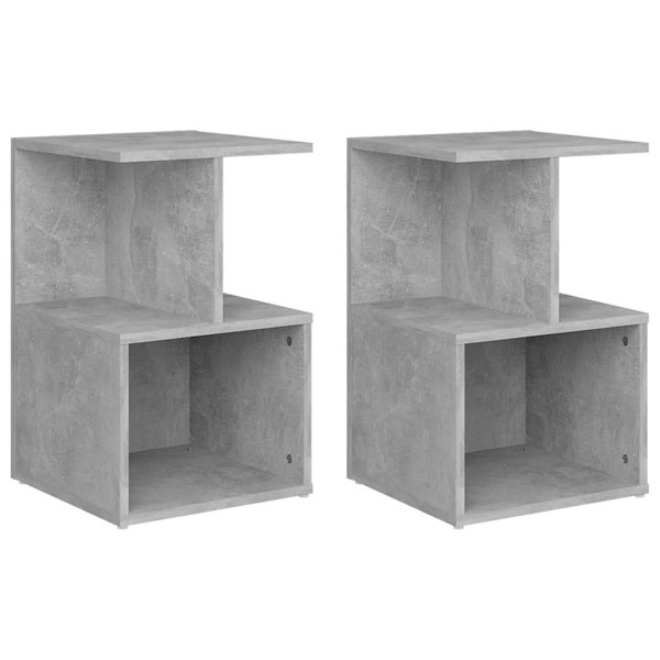 Berkfield Bedside Cabinets 2 pcs Concrete Grey 35x35x55 cm Engineered Wood