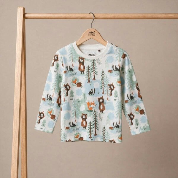 Mini Cuddles Animal-Print T-shirt (Cream & Brown), 3 Pack
