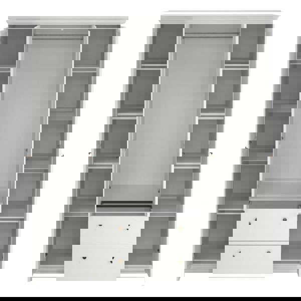 Furniture To Go Paris Wardrobe with 4 Doors and 2 Drawers in White