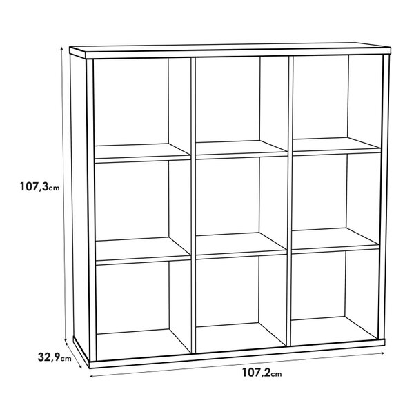 Wyld Haus Mauro 3x3 Storage Unit in Sonoma Oak