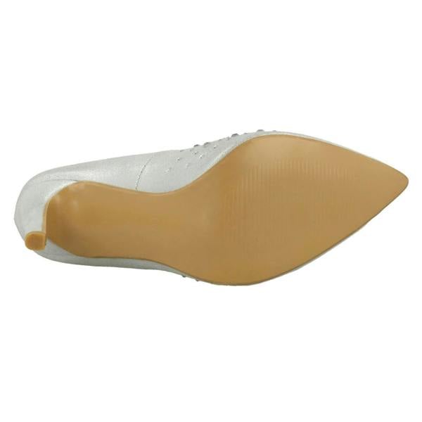 Spot On Ladies Spot On Diamante Court Shoes F90061