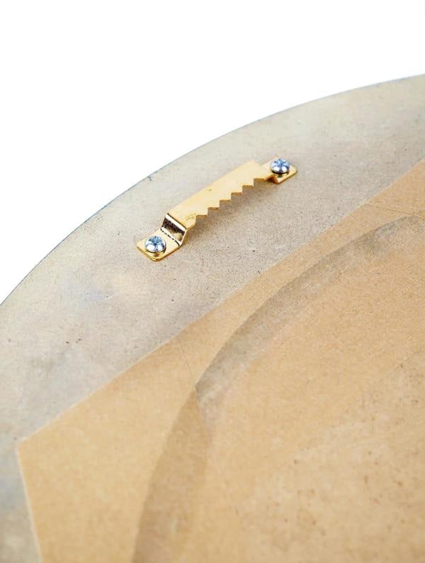 Exceptional Art Peacocks In Saffron Garden - Oxford Strong White Round Frame