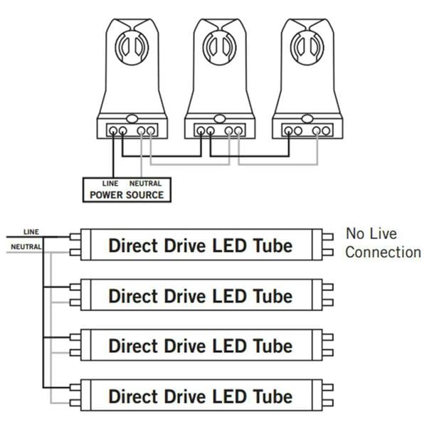 Ener-J T8 LED Nano Plastic Tube 120cm 18W, Natural White | Pack of 5 - 4000K