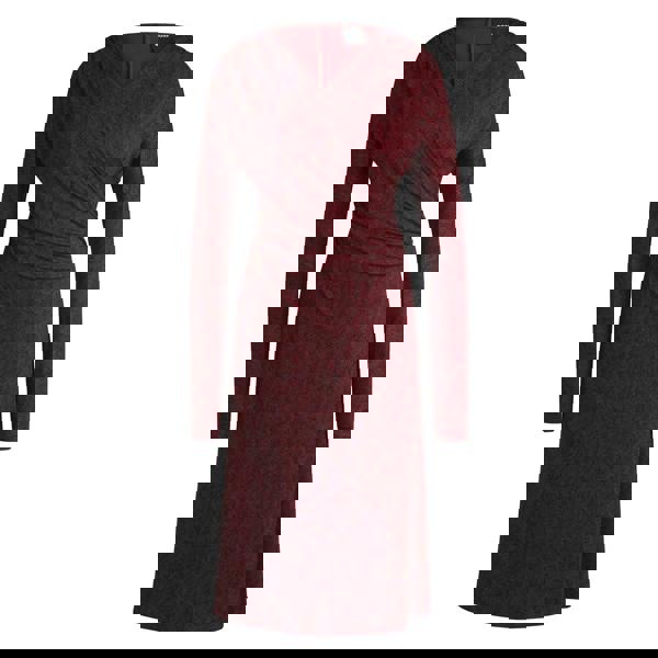 Boss Womens/Ladies Ettita All-Over Print Wrap Front Casual Dress - Red - 