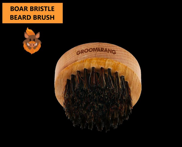 Groomarang 'O' Boar Bristle Beard Brush