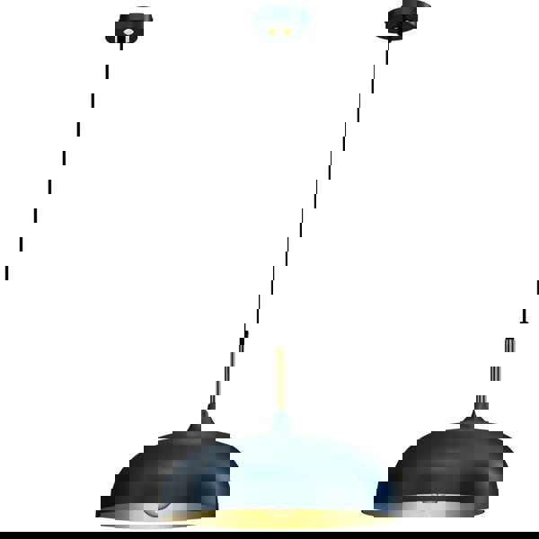 Milagro Pendant Lamp Lincoln Blue/Gold 1XE27 35cm