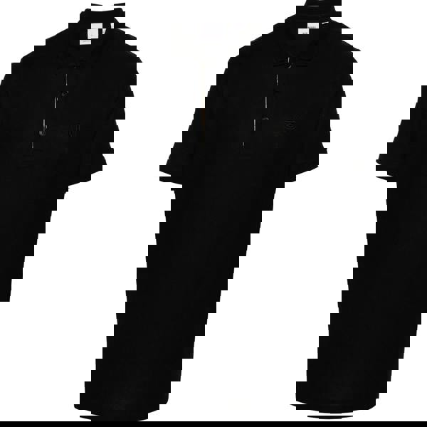 Burberry Circle TB Logo Embroidered Polo Shirt   in  Black