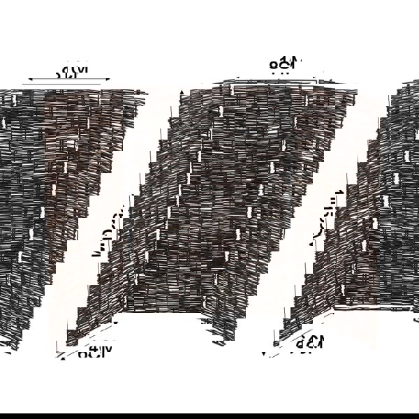 Livingandhome Trash Can Fence Wicker Privacy Fence Living and Home