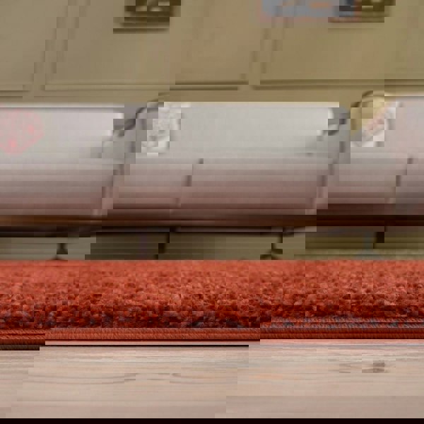 Shaggy Rug Plain Orange ultra soft 30 mm pile, non-shedding