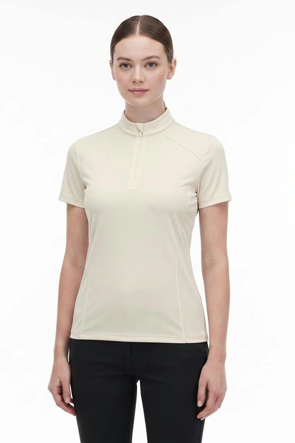 Anniou Women's Short Sleeve Golf Polo - Apricot