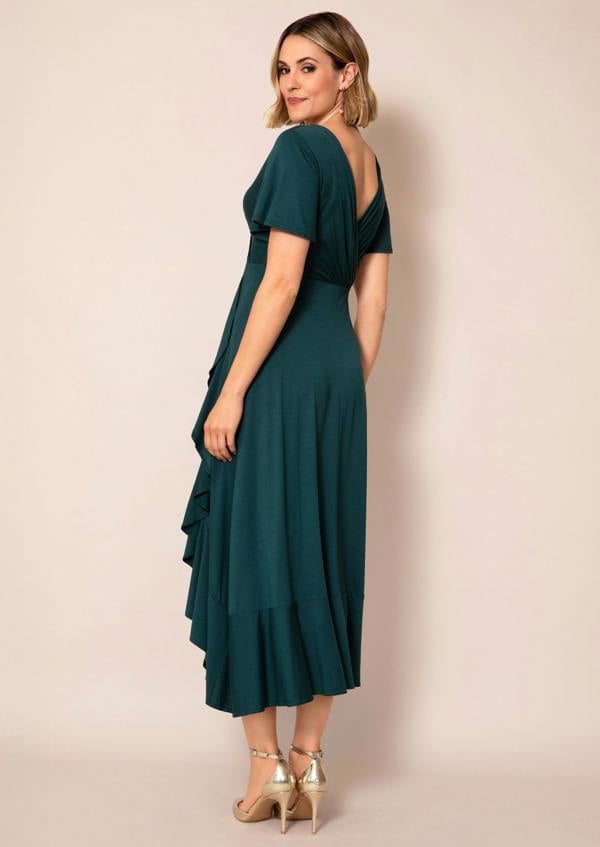 Alie Street London Waterfall Dress Petite (Pine Green)