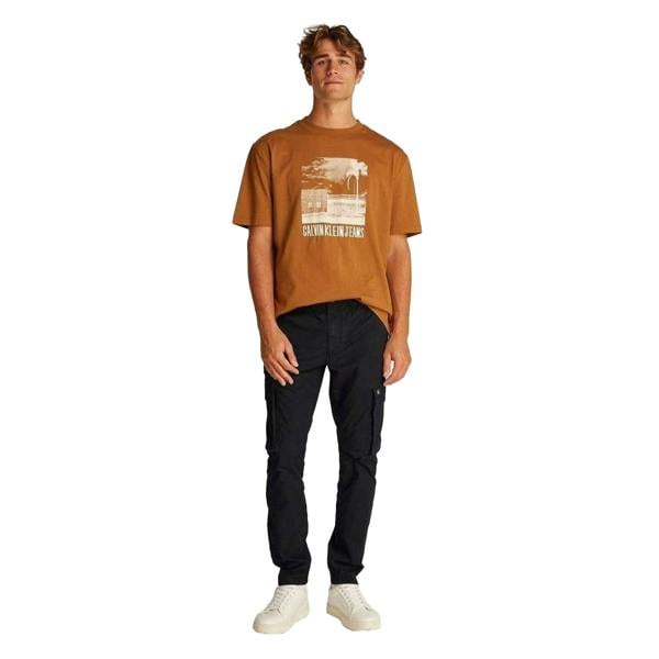 Calvin Klein Mens Cargo Trousers - Black - 
