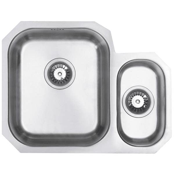Austen & Co. Capri Stainless Steel Undermount 1.5 Bowl Kitchen Sink, Left Hand Main Bowl
