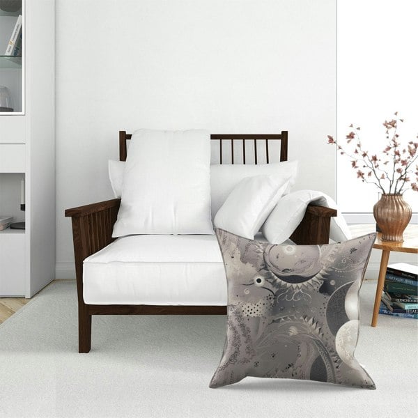 Warren Reed Abstract Moon Shapes Floor Cushion