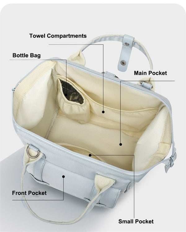 Anymom Mommy Baby Changing Bag Beige Waterproof Backpack