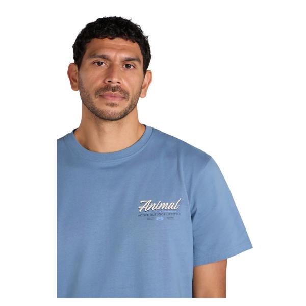 Animal Mens Chase Graphic Relaxed Fit T-Shirt - Blue - 