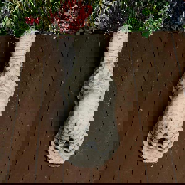 Stone Cast Large Hippo Ornament 