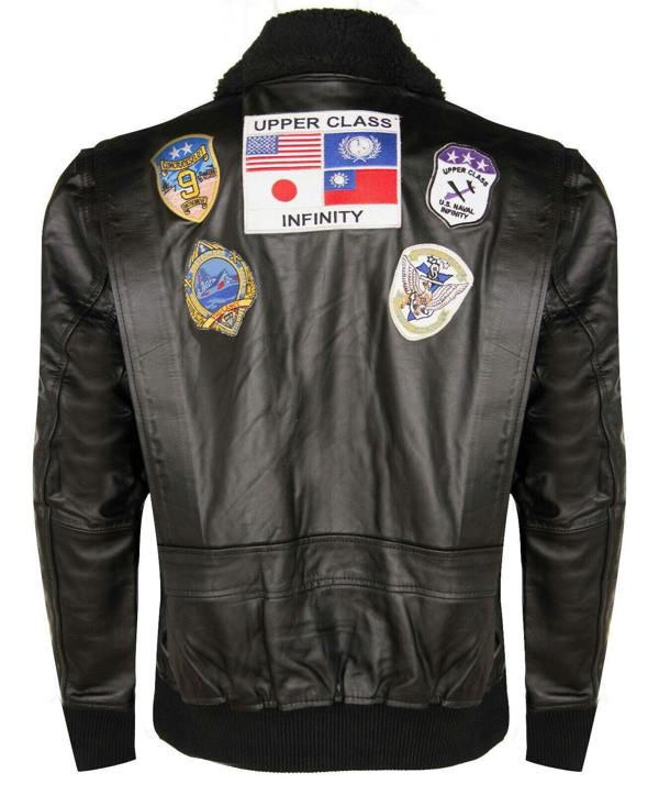 Infinity Leather Mens Top Gun A2 Leather Bomber Jacket-San Diego