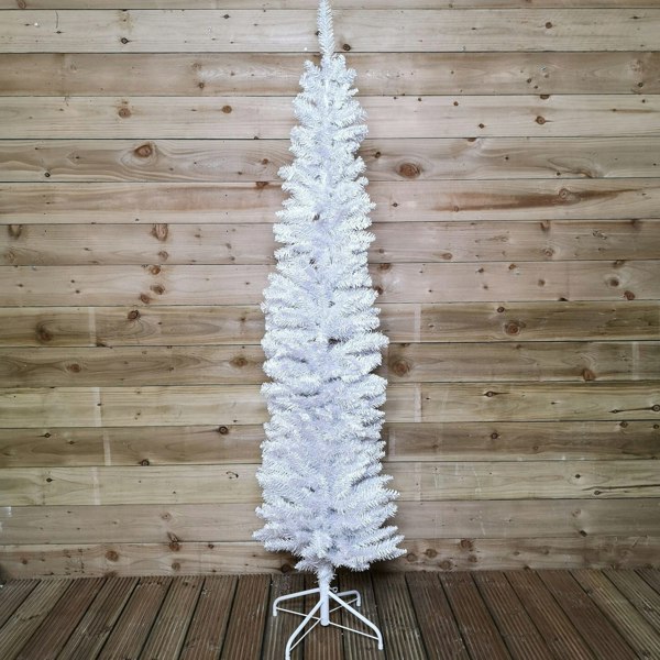Samuel Alexander 6.5ft (2m) Premier Pencil Style Slim Christmas Tree in White