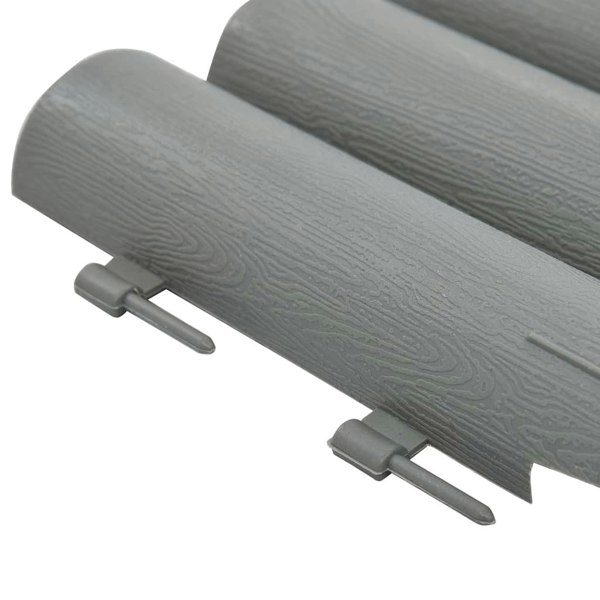 Berkfield Lawn Edgings 36 pcs Grey 10 m PP