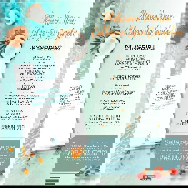 Healthspan Collagen  Platinum Marine Collagen Skin Complex x 28 Capsules & x 28 Tablets - Additional 4