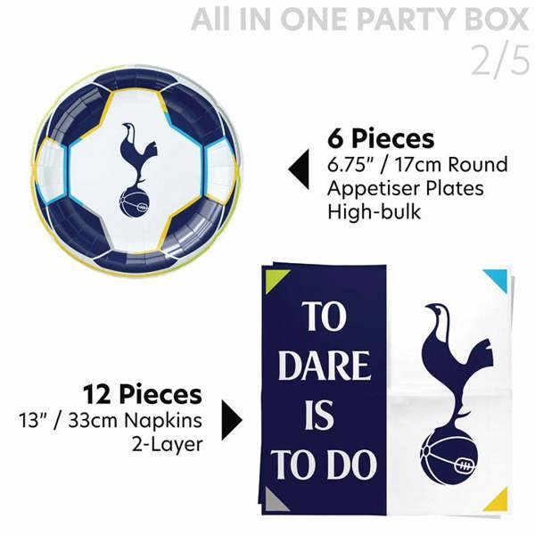 Tottenham Hotspur FC All in One Party Box Set, Kitchen Accessories, Sports, Gift