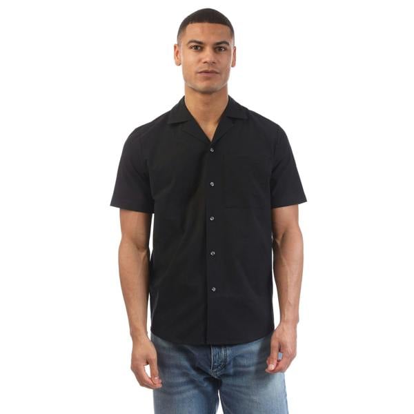 Hugo Mens Ellino Short-Sleeved Shirt - Black