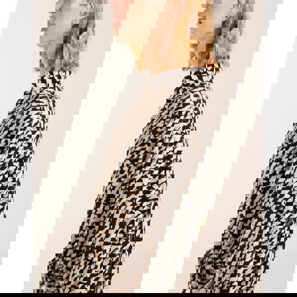 Blue Vanilla High Low Hem Tie Knot Blouse