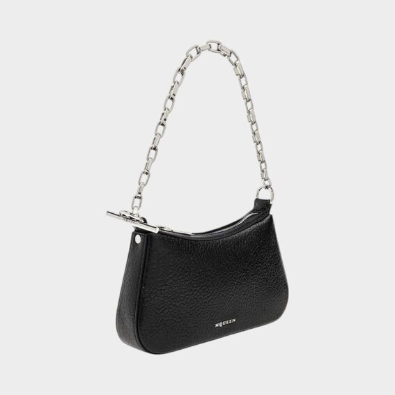 Alexander McQueen Mini T-Bar Shoulder Bag Black